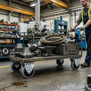 75mm Fixed Castor With Grey Rubber on Polypropylene Wheel & 4-Bolt-Hole - 70kg Load Capacity