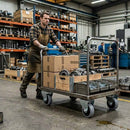 75mm Fixed Castor With Grey Rubber on Polypropylene Wheel & 4-Bolt-Hole - 70kg Load Capacity