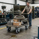 75mm Fixed Castor With Grey Rubber on Polypropylene Wheel & 4-Bolt-Hole - 70kg Load Capacity