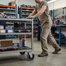 Dark Sea Green 75mm Swivel Castor With Grey Rubber on Polypropylene Wheel & 4-Hole Top Plate - 70kg Load Capacity