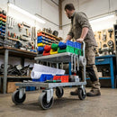 Rosy Brown 75mm Swivel Castor With Grey Rubber on Polypropylene Wheel & 4-Hole Top Plate - 70kg Load Capacity