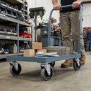 Rosy Brown 75mm Swivel Castor With Grey Rubber on Polypropylene Wheel & 4-Hole Top Plate - 70kg Load Capacity