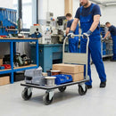 Light Gray 75mm Swivel Castor With Grey Rubber on Polypropylene Wheel & 4-Hole Top Plate - 70kg Load Capacity