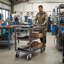 Dark Sea Green 75mm Swivel Castor With Grey Rubber on Polypropylene Wheel & 4-Hole Top Plate - 70kg Load Capacity