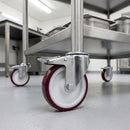 125mm Braked Bolt Hole Castor - Polyurethane Wheel
