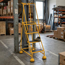 Warehouse Ladder Steps 2.52m with Ribbed Rubber Treads
