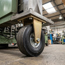 306mm Fixed Castor - Elastic Rubber Wheel, 450kg Load Capacity
