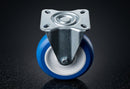 100mm Fixed Castor - Polyurethane Wheel on Nylon Centre
