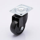 50mm Swivel Furniture Castor – Soft Black Wheel