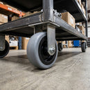 50mm Light Duty Grey Rubber Wheel - 60kg Load Capacity