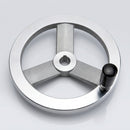 Spoked Aluminium Control Handwheel 200mm Diameter, 18mm Bore