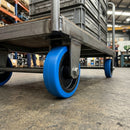 Blue Rubber Wheel 75mm x 12mm Plain Bore