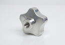 Handwheel Polished Aluminium M10 x 50mm Diameter