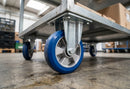 200mm Fixed Castor – Polyurethane Wheel on Aluminium Centre