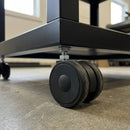 50mm Twin Wheel Rubber Swivel Castor M8x15mm