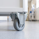 80mm Fixed Castor Grey Electro Conductive Polyurethane Wheel Top Plate 100kg Load Capacity 4