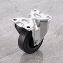 80mm fixed top plate castor rubber wheel 120kg, high angle view on grey marble
