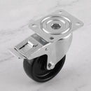 80mm High Temperature Braked Castor Black Phenolic Wheel Top Plate 100kg Load Capacity 2