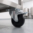80mm High Temperature Braked Castor Black Phenolic Wheel Top Plate 100kg Load Capacity 5