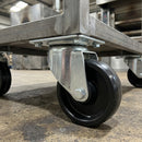 80mm High Temperature Swivel Castor Black Phenolic Wheel Top Plate 100kg Load Capacity 3