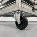 80mm High Temperature Swivel Castor Black Phenolic Wheel Top Plate 100kg Load Capacity 4
