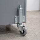 80mm Medium Duty Swivel Jacking Castor Grey Rubber on Polypropylene Wheel Roller Bearing 76mm Lift 70kg Load Capacity 1