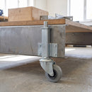 80mm Medium Duty Swivel Jacking Castor Grey Rubber on Polypropylene Wheel Roller Bearing 76mm Lift 70kg Load Capacity 5