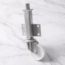 80mm Medium Duty Swivel Jacking Castor White Nylon Wheel Plain Bearing 76mm Lift 150kg Load Capacity 2