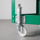 80mm Medium Duty Swivel Jacking Castor White Nylon Wheel Plain Bearing 76mm Lift 150kg Load Capacity 3