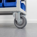 80mm Swivel Castor Grey Electro Conductive Polyurethane Wheel Top Plate 100kg Load Capacity 1