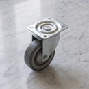 80mm Swivel Castor Grey Electro Conductive Polyurethane Wheel Top Plate 100kg Load Capacity 2