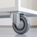 80mm Swivel Castor Grey Electro Conductive Polyurethane Wheel Top Plate 100kg Load Capacity 3