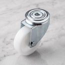 80mm Swivel Castor White Nylon Wheel Plain Bearing 12mm Bolt Hole 100kg Load Capacity 2