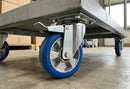 200mm Braked Castor – Polyurethane Wheel on Aluminium Centre
