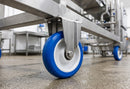 125mm Stainless Steel Fixed Castor – Polyurethane Wheel