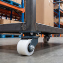 82mm Swivel Castor White Nylon Wheel 100mm Tread Top Plate 1000kg Load Capacity 1