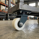 82mm Swivel Castor White Nylon Wheel 100mm Tread Top Plate 1000kg Load Capacity 3