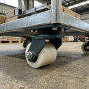 82mm Swivel Castor White Nylon Wheel 70mm Tread Top Plate 700kg Load Capacity 1