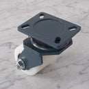 82mm Swivel Castor White Nylon Wheel 70mm Tread Top Plate 700kg Load Capacity 2