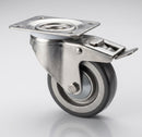 80mm Braked Castor Polyurethane 100kg Load Capacity