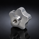 Handwheel Polished Aluminium M12 x 60mm Diameter
