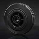 160mm Black Rubber Wheel with Roller Bearings 150kg Load