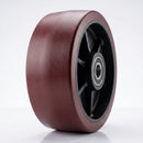 Red Polyurethane Wheel 200mm Cast Iron 20mm Bearing