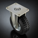 250mm Fixed Castor - 450kg Load Capacity, Elastic Rubber Wheel