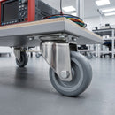 80mm Stainless Steel Swivel Castor – ESD Rubber Wheel