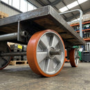 Heavy Duty 225mm Polyurethane Wheels 1000kg Load Capacity