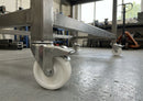 80mm Bolt Hole Castor with Stainless Steel Frame and Nylon Wheel