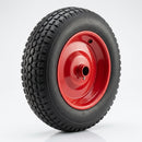 350mm Heavy Duty Rubber Wheel - 25.4mm Bore, Roller Bearing