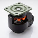 75mm Black Footmaster Levelling Castor - Top Plate Fitting