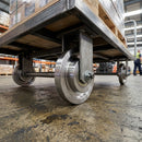 100mm Hardened Steel Single Flanged Wheels with Ball Bearings